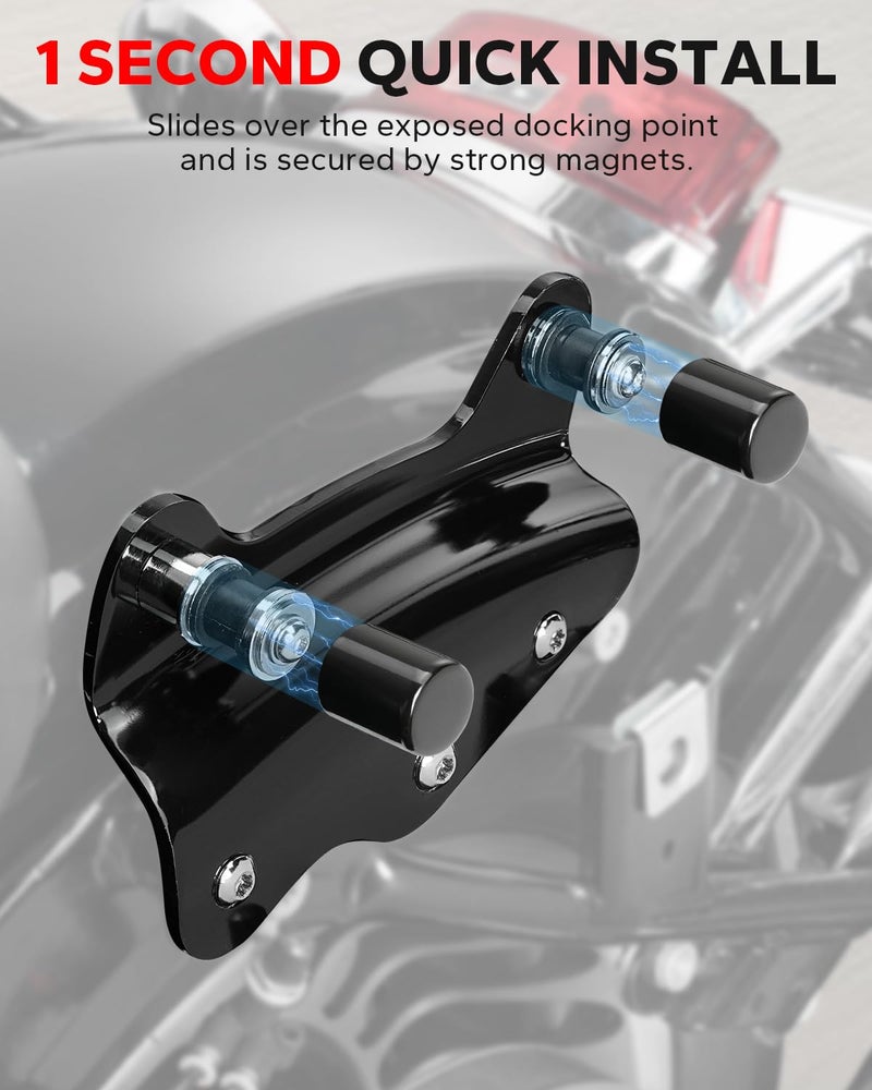 Amazicha 4 PCS Black Docking Hardware Cover Kit Compatible with Harley Davidson Touring Electra Glide Road King Street Glide 2009-later - Image 4